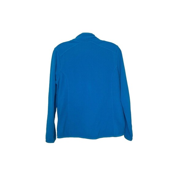 LL Bean Full Zip Blue Fleece‎ Jacket Mock Neck Recycled Polyester Women Size M - Picture 2 of 10